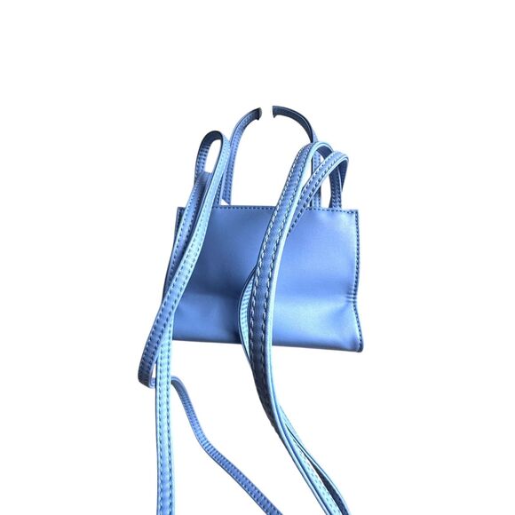 TELFAR Mini Shopping Tote Cerulean Blue NWT w Dust Bag - Picture 3 of 4
